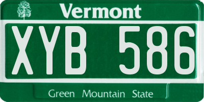 VT license plate XYB586