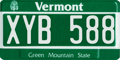 VT license plate XYB588