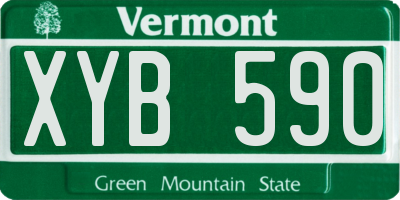 VT license plate XYB590