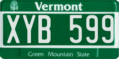 VT license plate XYB599