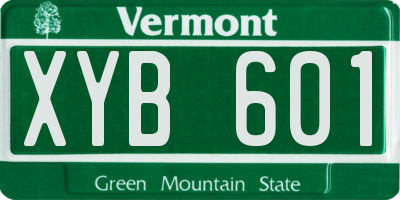 VT license plate XYB601