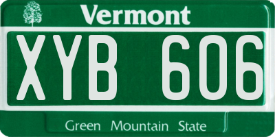 VT license plate XYB606