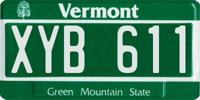 VT license plate XYB611