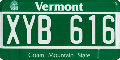 VT license plate XYB616