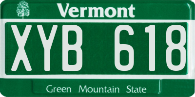 VT license plate XYB618