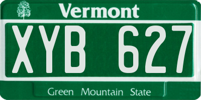 VT license plate XYB627