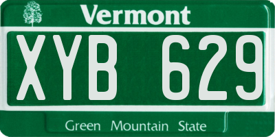 VT license plate XYB629