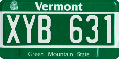 VT license plate XYB631