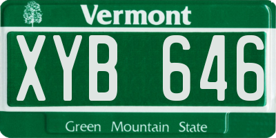 VT license plate XYB646