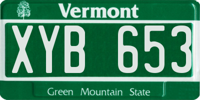 VT license plate XYB653