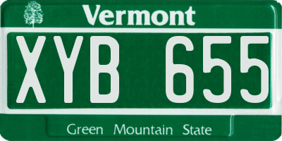 VT license plate XYB655