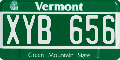 VT license plate XYB656