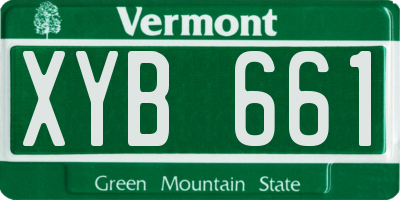 VT license plate XYB661