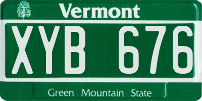 VT license plate XYB676