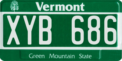 VT license plate XYB686