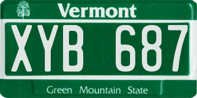 VT license plate XYB687