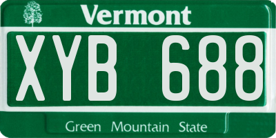 VT license plate XYB688