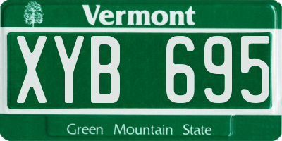 VT license plate XYB695