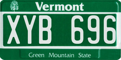 VT license plate XYB696