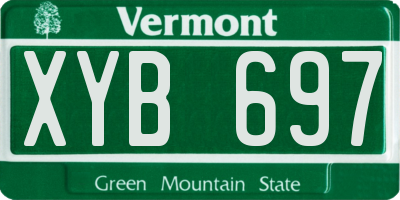 VT license plate XYB697