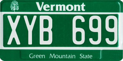 VT license plate XYB699