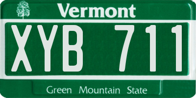 VT license plate XYB711