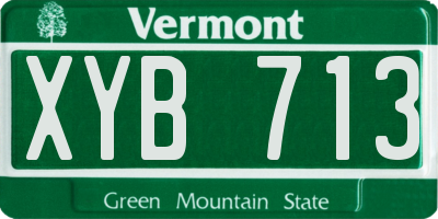VT license plate XYB713