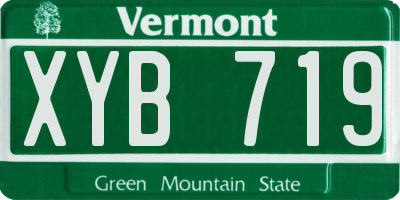 VT license plate XYB719