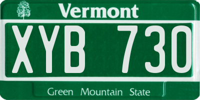 VT license plate XYB730