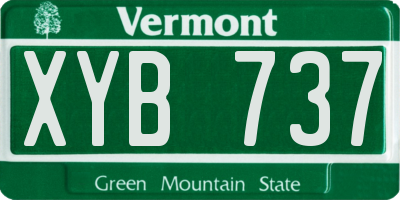 VT license plate XYB737