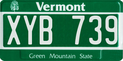 VT license plate XYB739