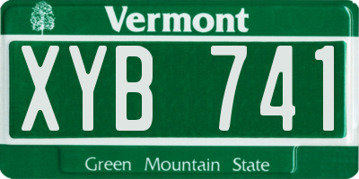 VT license plate XYB741