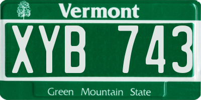 VT license plate XYB743