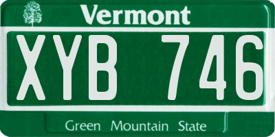 VT license plate XYB746