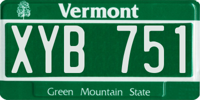 VT license plate XYB751