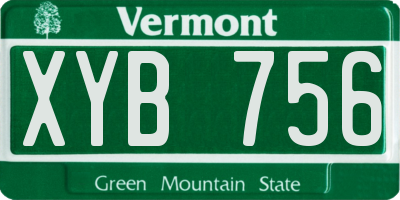 VT license plate XYB756