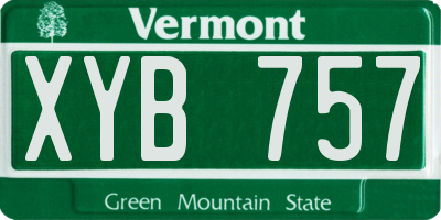 VT license plate XYB757