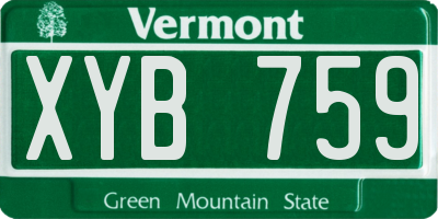 VT license plate XYB759