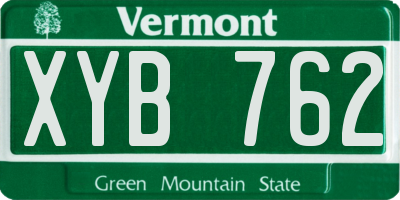 VT license plate XYB762