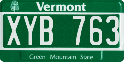 VT license plate XYB763