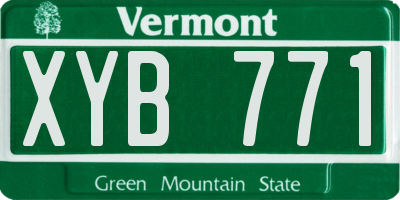 VT license plate XYB771