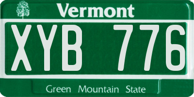 VT license plate XYB776