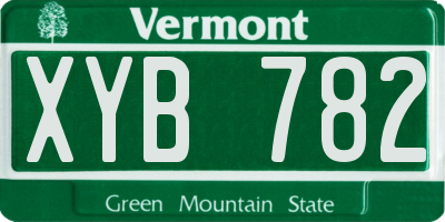 VT license plate XYB782