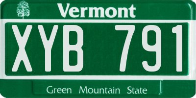 VT license plate XYB791