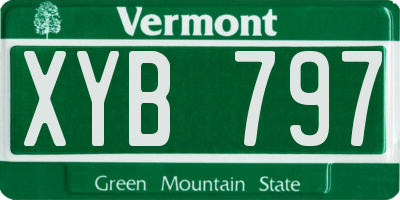 VT license plate XYB797
