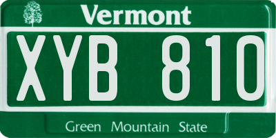 VT license plate XYB810