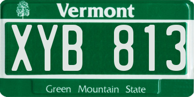 VT license plate XYB813