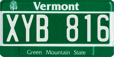 VT license plate XYB816