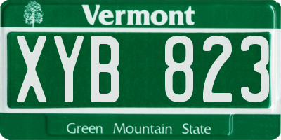 VT license plate XYB823