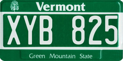VT license plate XYB825